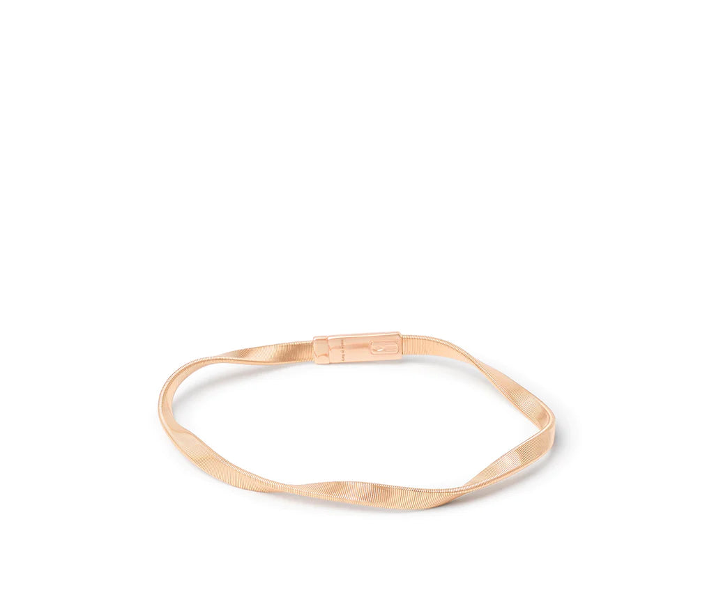 Best bangle bracelets with cubic zirconia inlays for affordable elegance and sparkle-Marco Bicego Rose Gold Marrakech Bangle