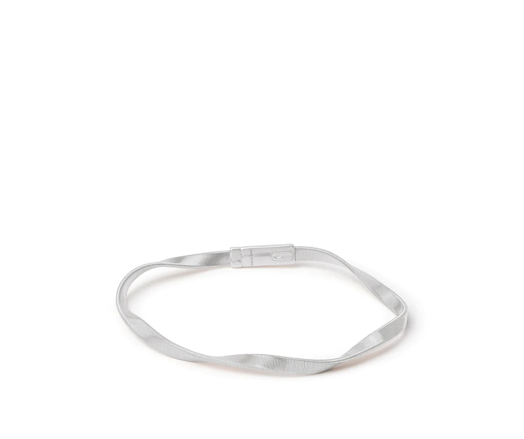 Best bangle bracelets with thin, delicate chains for an understated, sophisticated look-Marco Bicego Marrakech White Gold Bangle