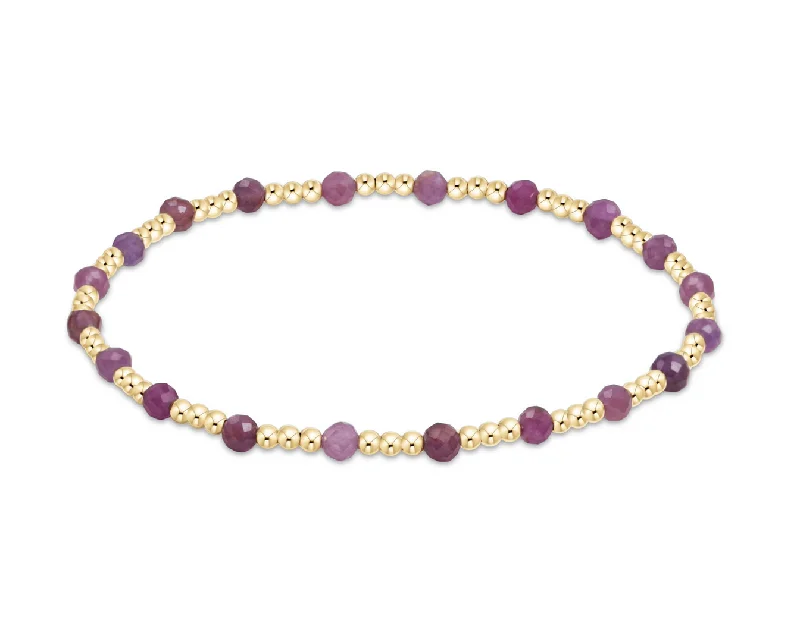 Best bangle bracelets with pastel enamel for a soft and delicate aesthetic-3mm Sincerity Bracelet in Ruby