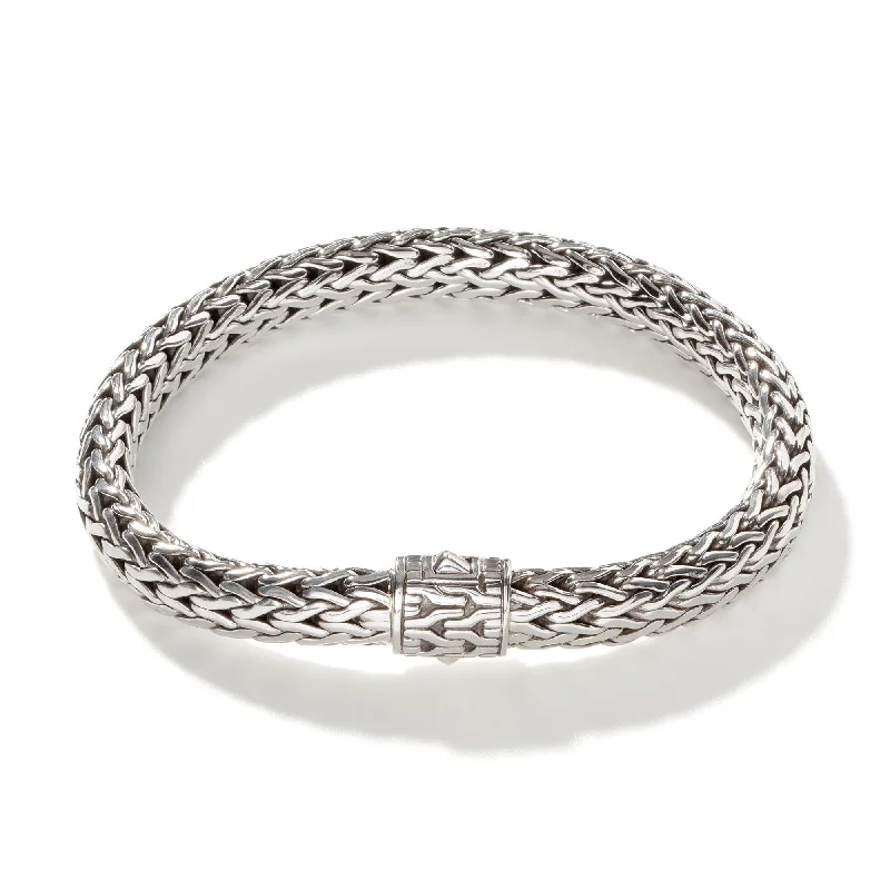 Best bangle bracelets with intricate filigree patterns for an elegant and detailed finish-JOHN HARDY LARGE STERLING SILVER 7.5MM ICON BRACELET