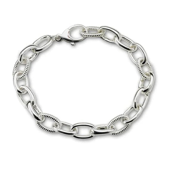 Best bangle bracelets with cubic zirconia inlays for affordable elegance and sparkle-MONICA RICH KOSANN STERLING SILVER CHARM CHAIN BRACELET