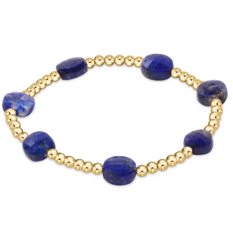 Best bangle bracelets with vibrant stones for a rich and colorful appearance-admire 3mm bead bracelet - lapis by enewton