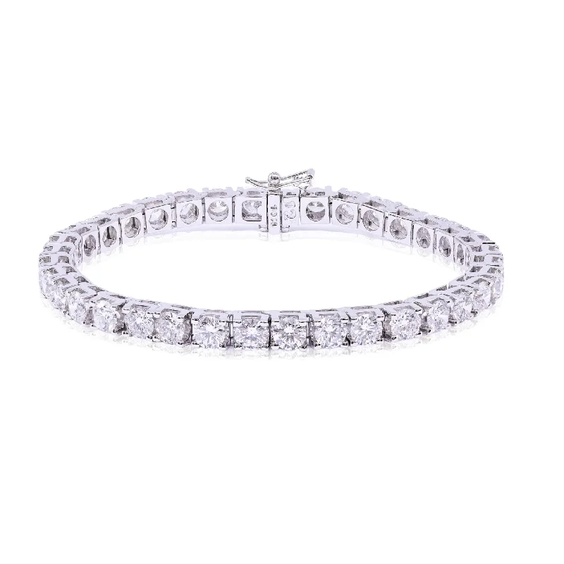 Best bangle bracelets with animal motif designs for a quirky, fun accessory-14K WHITE GOLD DIAMOND TENNIS BRACELET - 12.00CTW