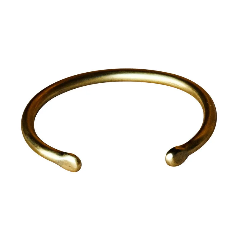 Best bangle bracelets with hand-crafted details for a unique and artisanal touch-Basic Bracelet - Sm, Brass