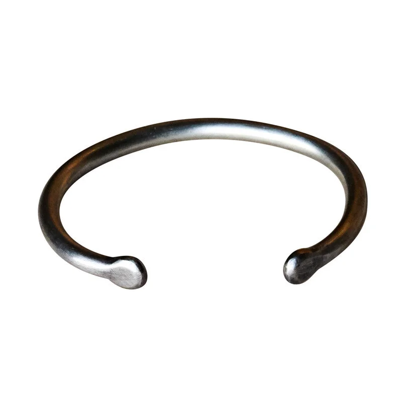 Wide bangle bracelets with animal print designs for a bold and exotic look-Basic Bracelet - Sm, Silver