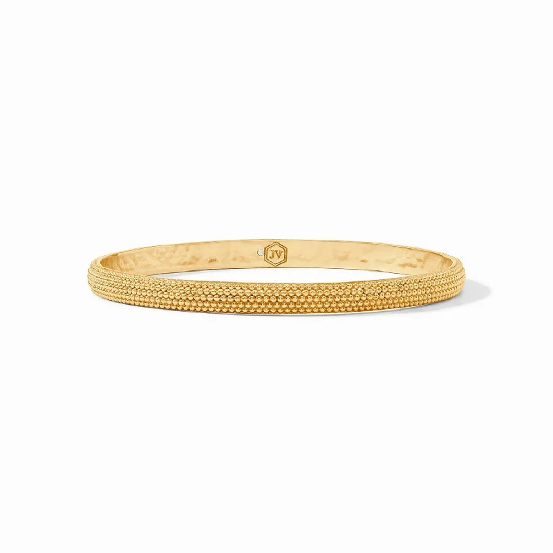 Bangle bracelets with polished marble inlays for a chic and trendy appearance-Beaded Eternity Bangle in Small