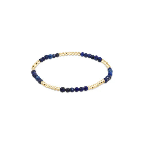 Art deco bangle bracelets with bold lines and shapes for a vintage-inspired flair-blissful pattern 2.5mm bead bracelet - lapis by enewton