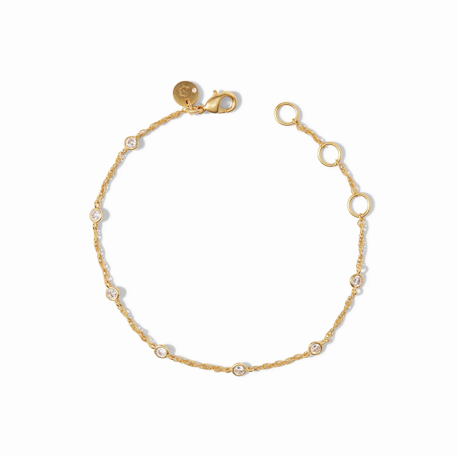 Traditional gold bangle bracelets with a smooth finish for a classic look-Celeste Delicate Bracelet Cubic Zirconia