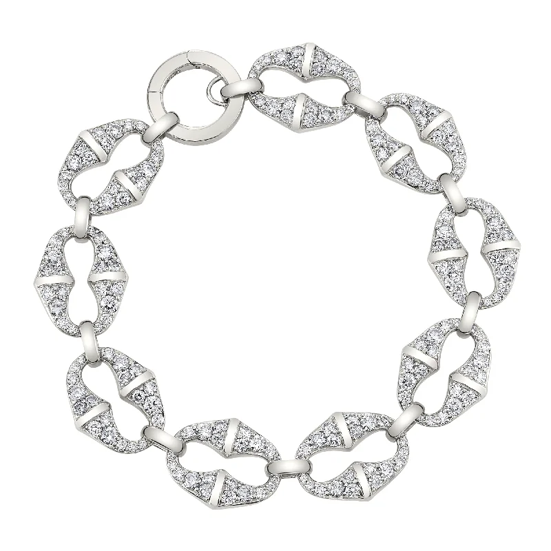 Bold bangle bracelets with textured finishes for a dynamic and modern style-Chrona Mini Link Bracelet