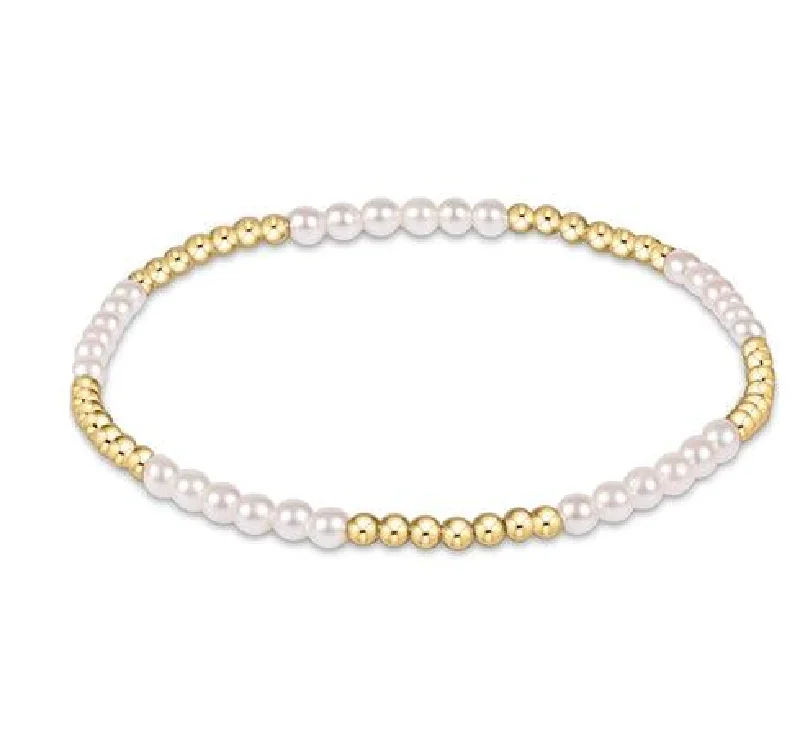 Best bangle bracelets with enamel floral patterns for a delicate and feminine touch-Classic Blissful 2.5mm/3mm Pearl Bracelet