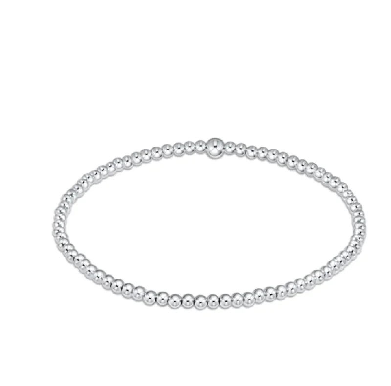 Best bangle bracelets with infinity symbols for a design full of meaning and charm-classic sterling 2.5mm bead bracelet by enewton