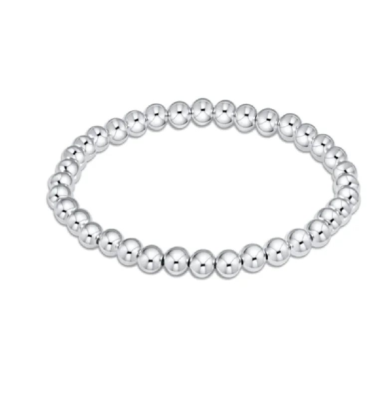 Simple bangle bracelets with open designs for a trendy and minimalist style-classic sterling 5mm bead bracelet by enewton