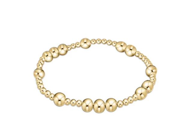 Lightweight bangle bracelets with subtle shimmer for an understated yet elegant look-enewton extends hope unwritten 6mm bead bracelet - gold by enewton