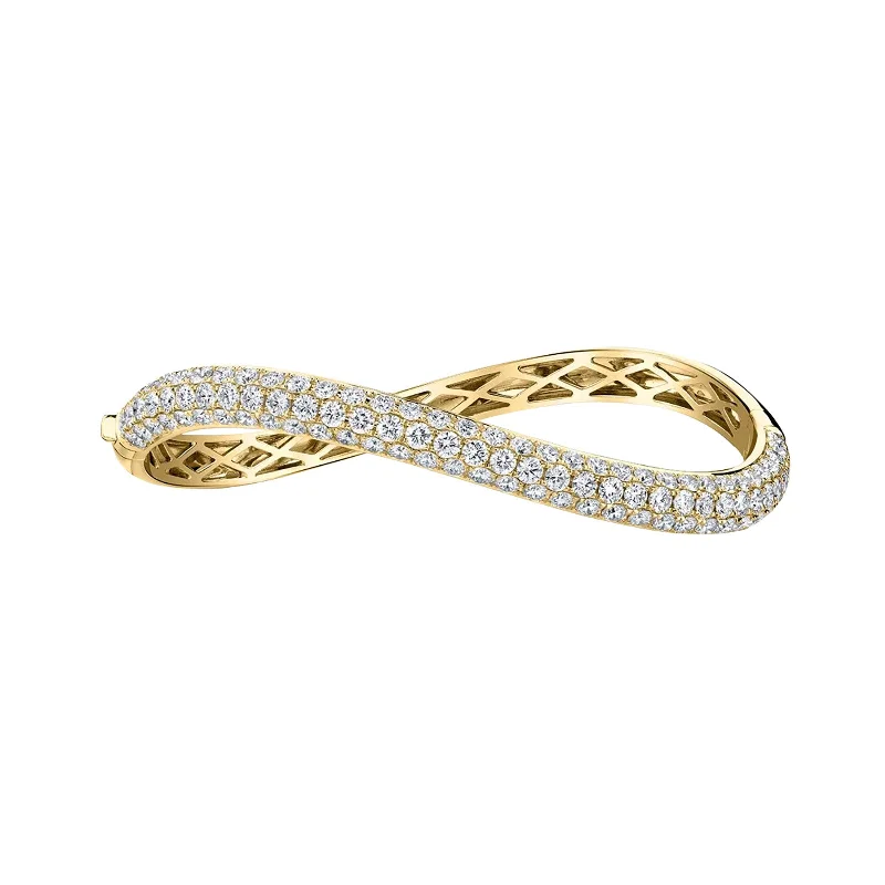 Best bangle bracelets with Swarovski crystals for a touch of sparkle and elegance-Curved Bangle