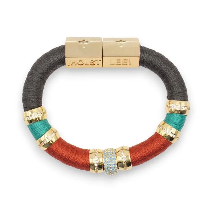 Best bangle bracelets with pearls and crystals for a glamorous and sophisticated look-HOLST + LEE - LUXE COLORBLOCK BRACELET