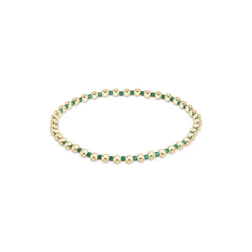 Best bangle bracelets with gold-filled material for an affordable luxury option-Hope Grateful Bracelet -GREEN -by enewton