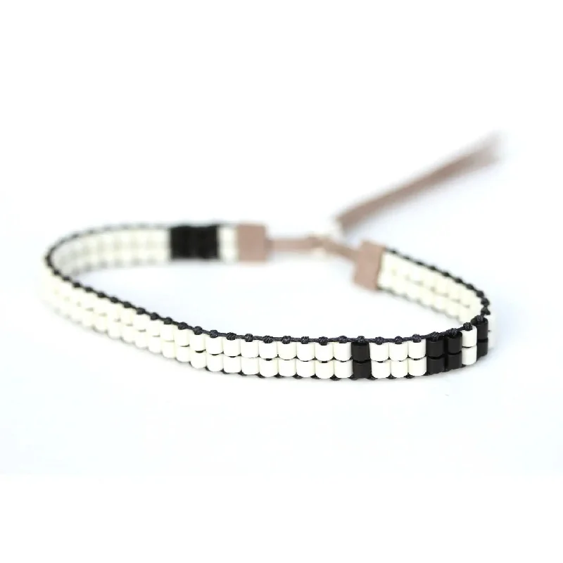 Thin bangle bracelets with mixed metals for a contemporary and versatile look-JULIE ROFMAN - MINI BRACELET GLACIER