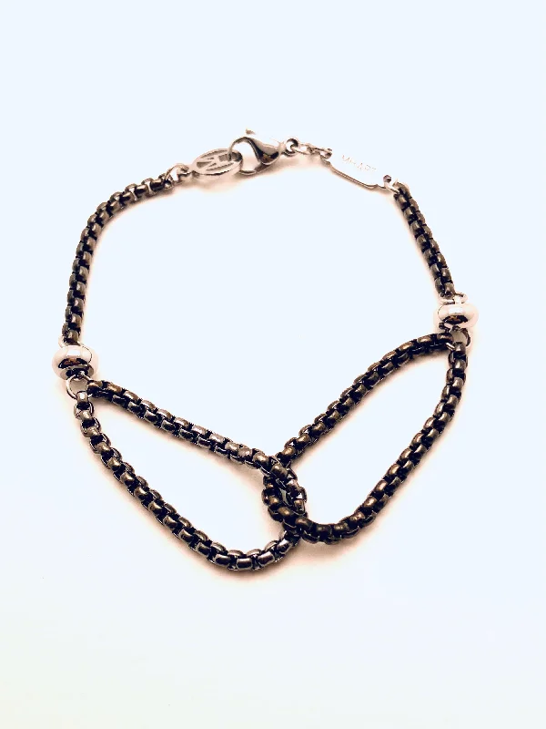 Simple bangle bracelets with smooth matte finishes for a subtle and modern style-Knot Chain Bracelet