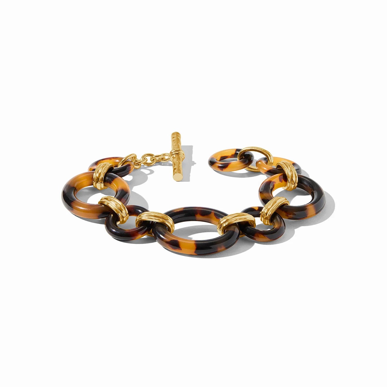 Simple gold bangle bracelets with smooth finishes for a classic and elegant style-Madison Link Bracelet in Tortoiseshell