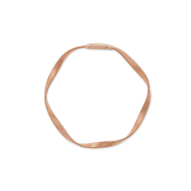 Oversized bangle bracelets with unique textures for a statement-making accessory-Marco Bicego 18K Rose Gold Marrakech Supreme Bracelet