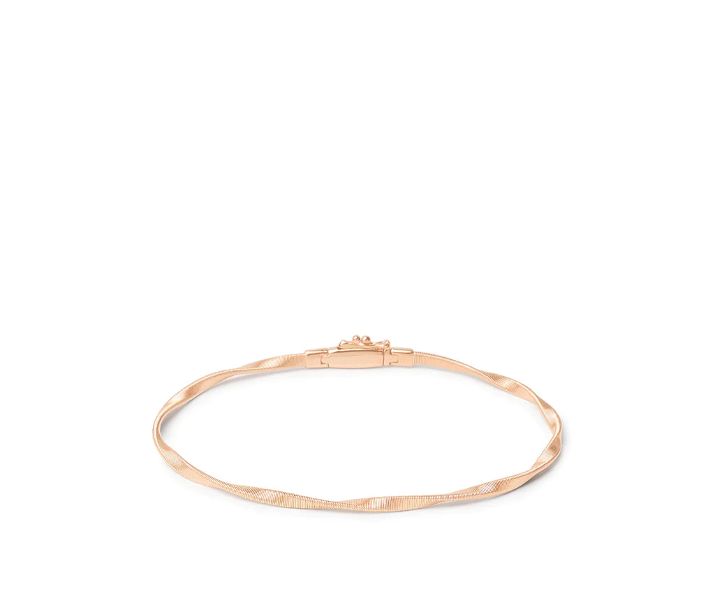 Wide metal bangle bracelets with engraved patterns for a luxurious and intricate look-Marco Bicego Marrakech Collection 18K Rose Gold Bangle