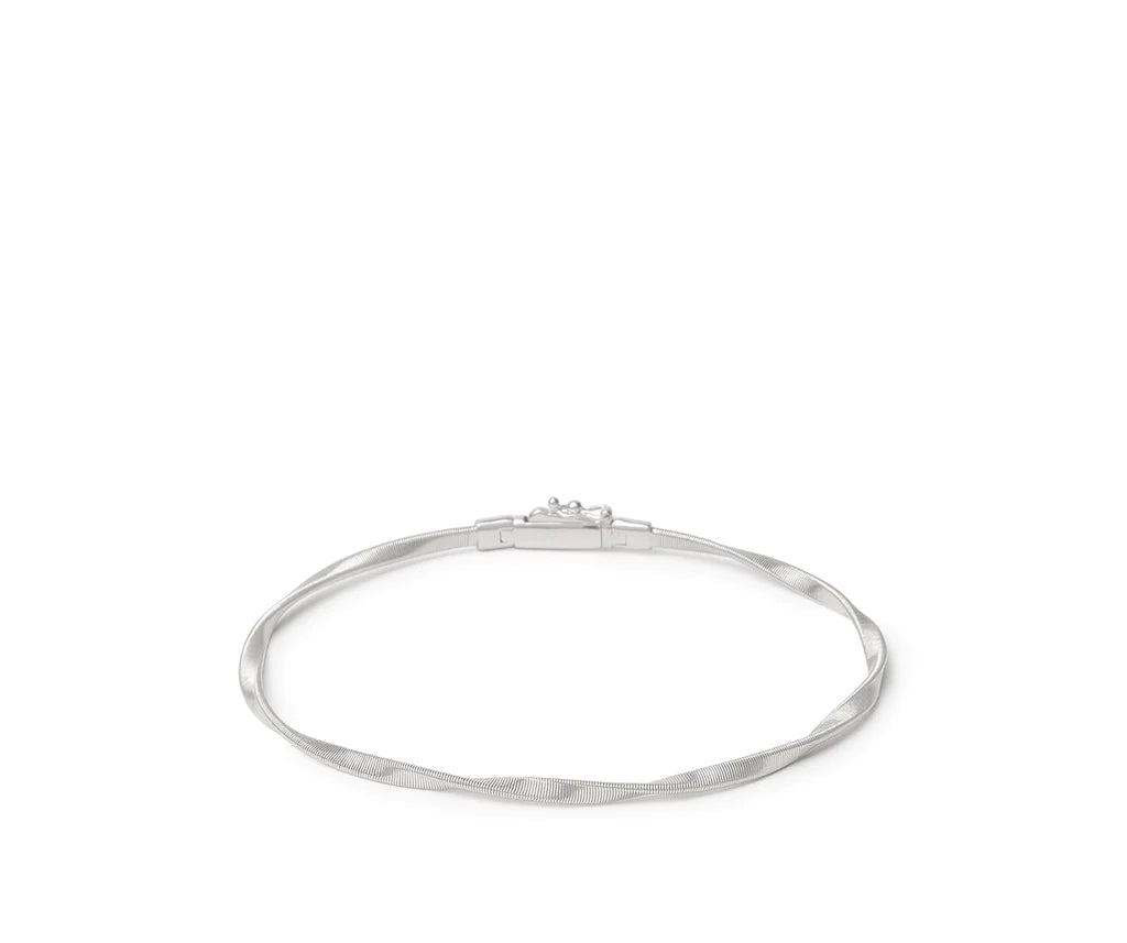 Best bangle bracelets with gemstone clusters for a bold and colorful statement piece-Marco Bicego Marrakech Collection 18K White Gold Bangle