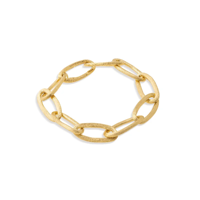 Bangle bracelets with braided leather straps for a chic, rustic vibe-Marco Bicego Jaipur Gold Link Bracelet