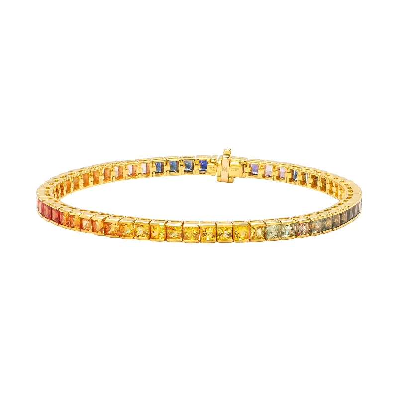 Luxury bangle bracelets with diamond accents for a sparkling, high-end accessory-Candy Sapphire Tennis Bracelet