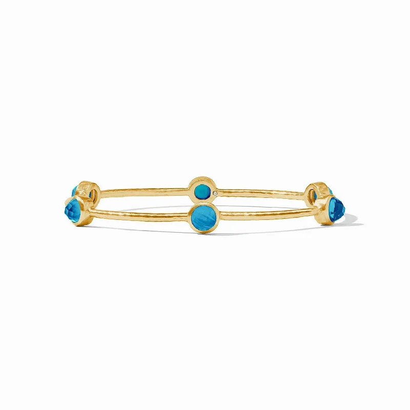 Elegant bangle bracelets with diamond-shaped stones for a sophisticated look-Milano Luxe Bangle London Blue Large