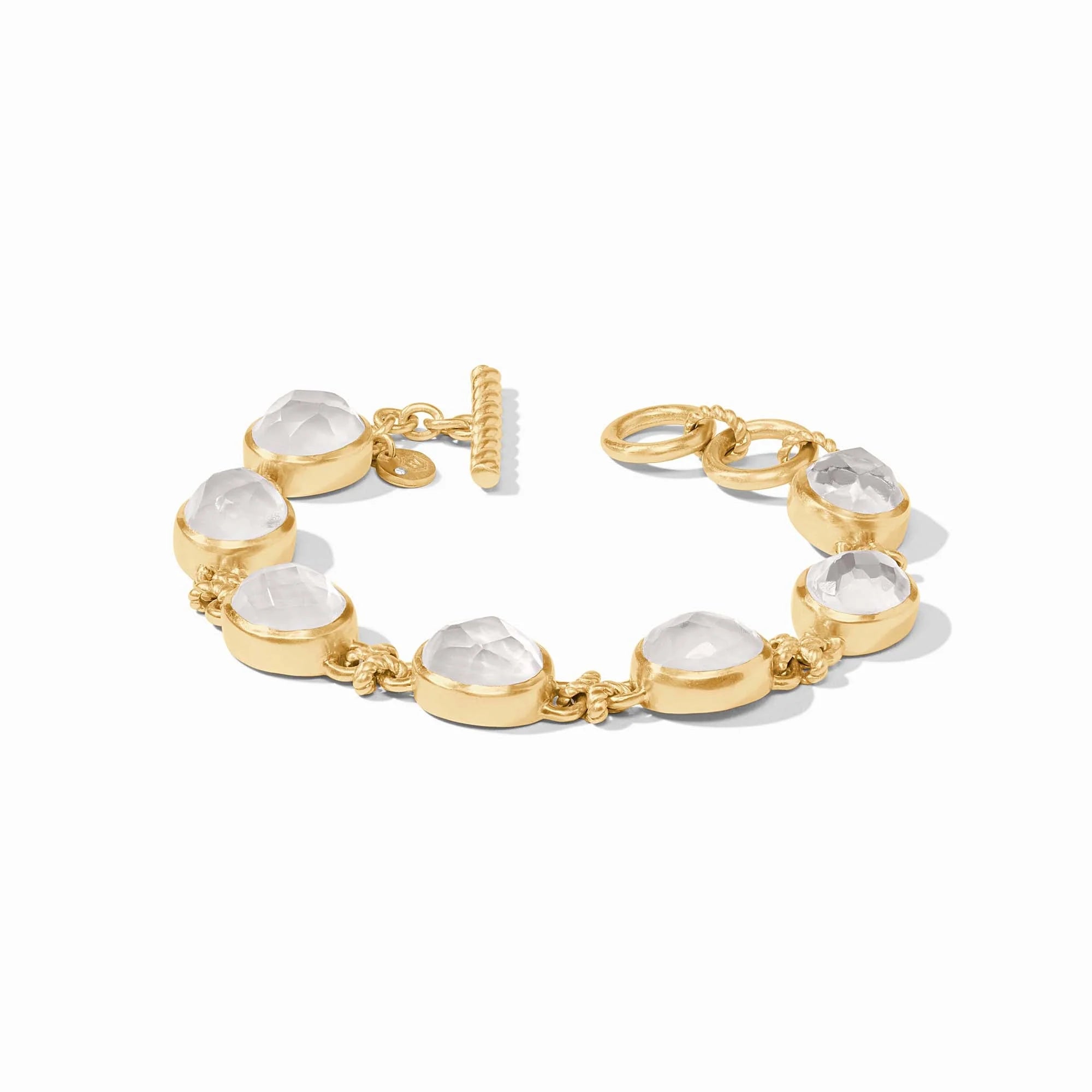 Best bangle bracelets with smooth sterling silver for a polished, refined finish-Nassau Demi Stone Bracelet in Clear