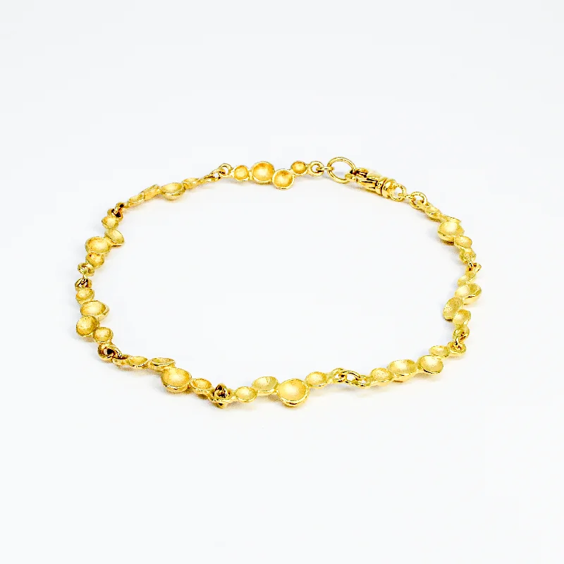 Best bangle bracelets with gemstone clusters for a bold and colorful statement piece-Ripple Bracelet in Gold Vermeil by Sarah Richardson