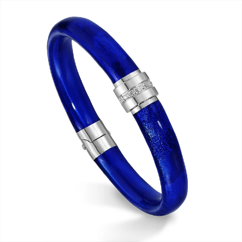 Bold bangle bracelets with textured finishes for a dynamic and modern style-SOHO Cobalt Bracelet