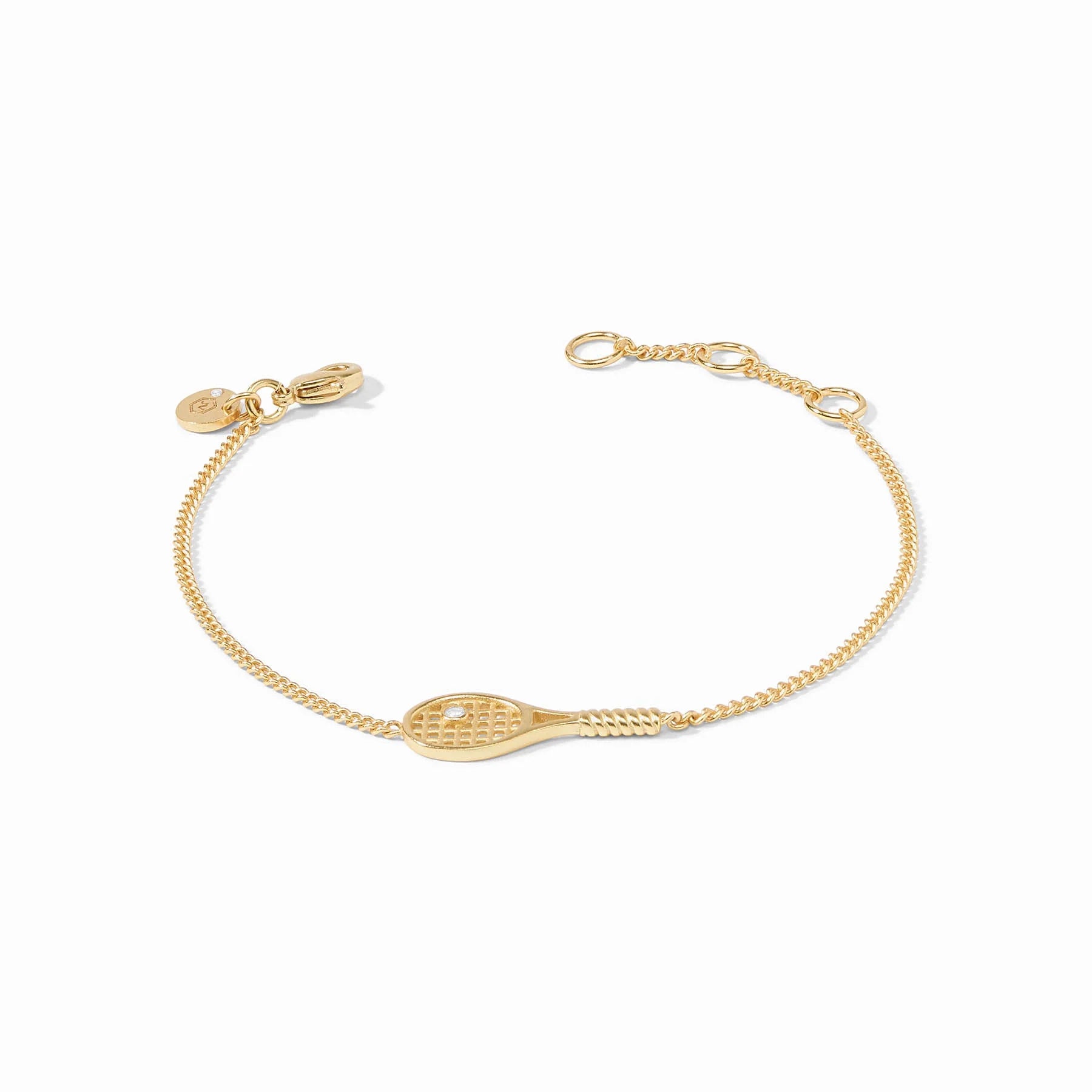 Sleek bangle bracelets with polished titanium for a modern and lightweight option-Tennis Racquet Delicate Bracelet