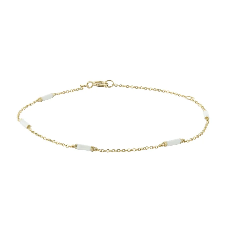 Best bangle bracelets with stacked designs for a trendy and fashionable look-Blanc Bar Chain Bracelet