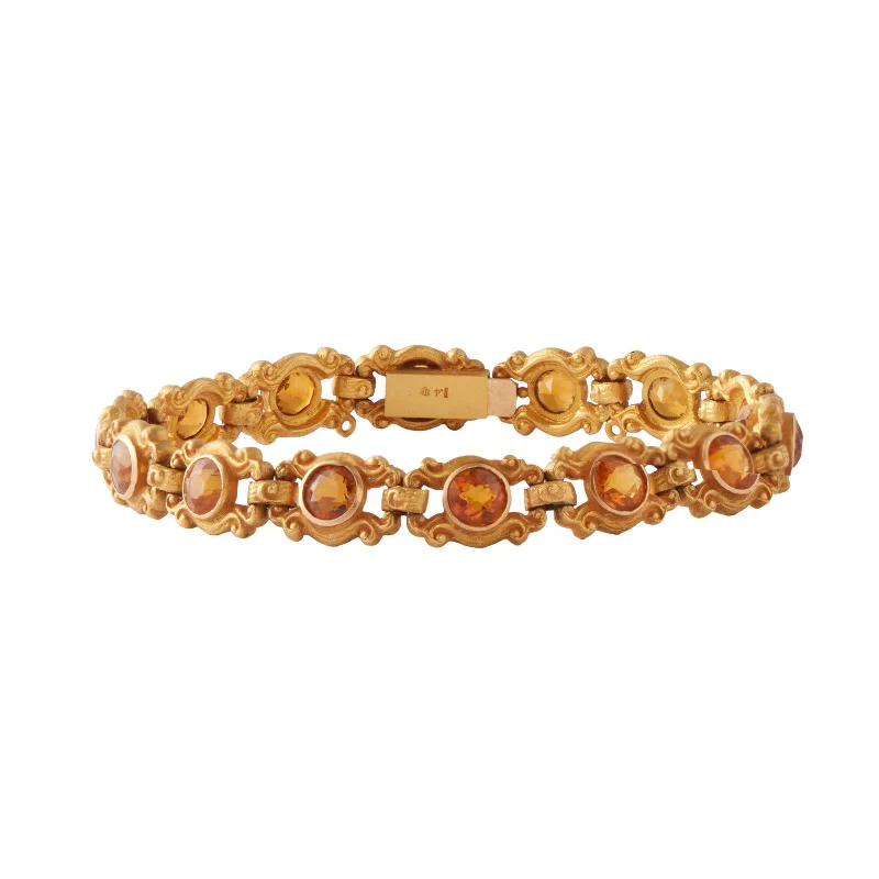 Bangle bracelets with colorful gemstone accents for a fun and vibrant pop of color-Citrine Bracelet