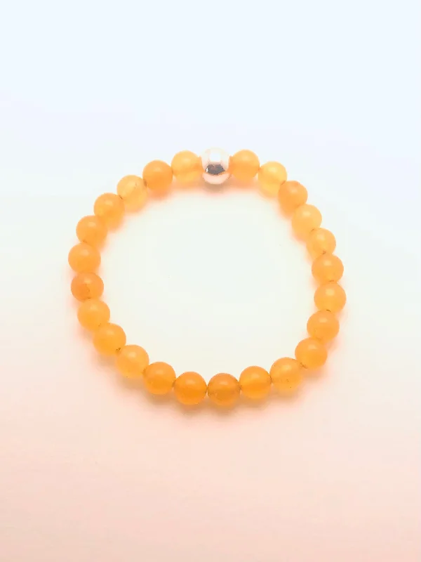 Best bangle bracelets with Swarovski crystals for a touch of sparkle and elegance-Yellow Agate smooth Gold filled Bracelet